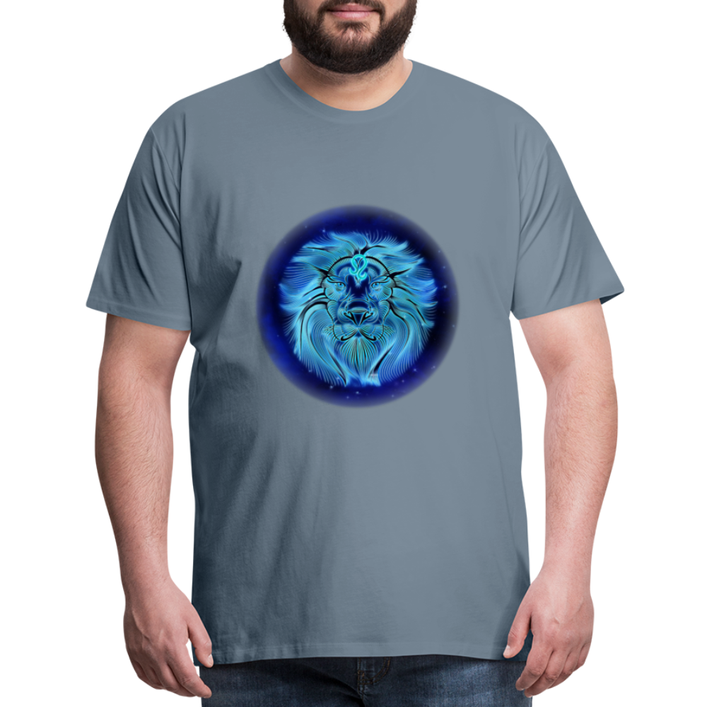 Men's Leo Premium T-Shirt - steel blue