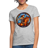 Thumbnail for Women's Mosaic Sagittarius T-Shirt - heather gray