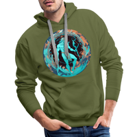 Thumbnail for Men’s Mythical Aquarius Premium Hoodie - olive green