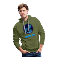 Thumbnail for Men’s Aquarius Premium Hoodie - olive green