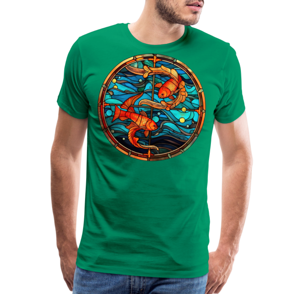 Men's Mosaic Pisces Premium T-Shirt - kelly green