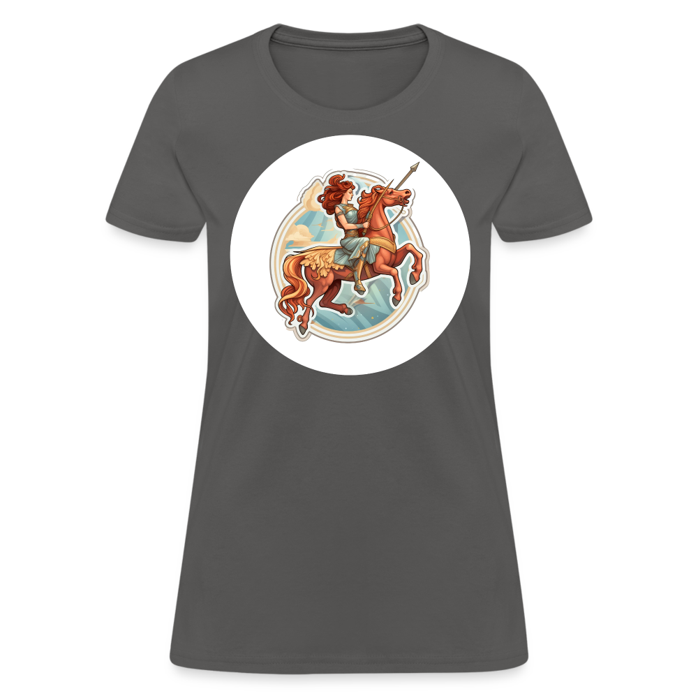 Women's Symbol Sagittarius T-Shirt - charcoal