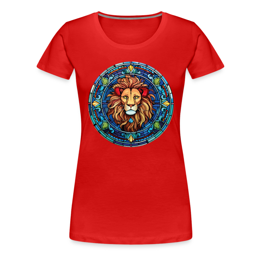 Women's Mosaic Leo Premium T-Shirt - red