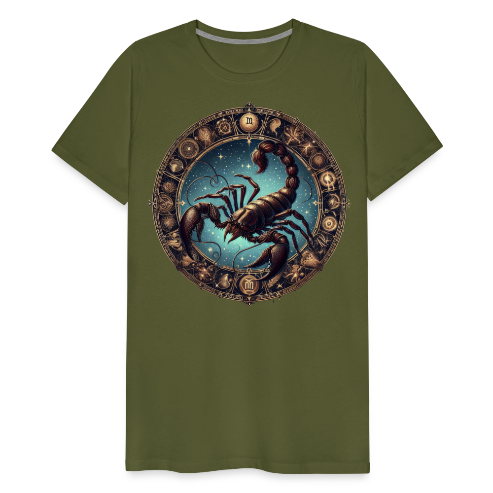 Men's Mythical Scorpio Premium T-Shirt - olive green