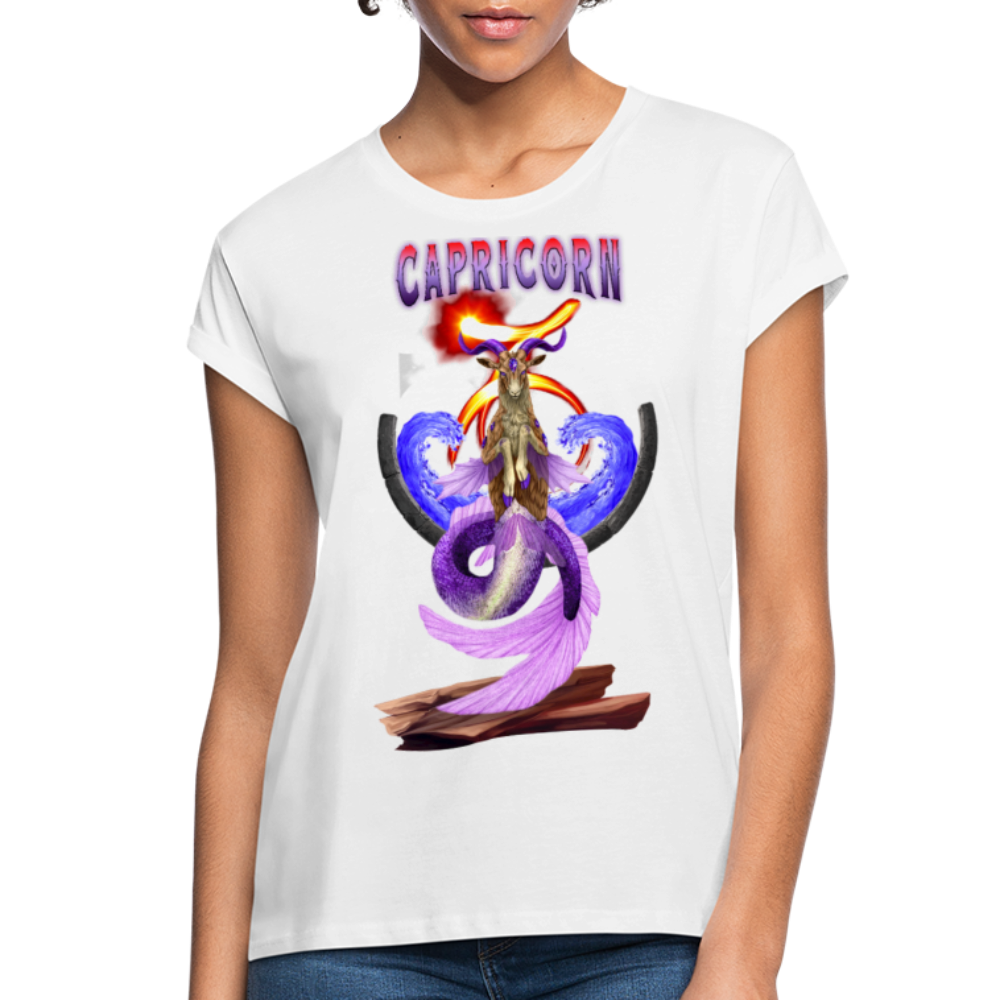 Women's Capricorn Relaxed Fit T-Shirt - white