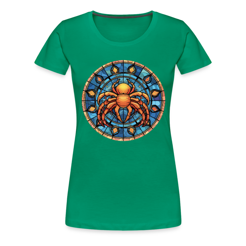 Women’s Mosaic Cancer Premium T-Shirt - kelly green