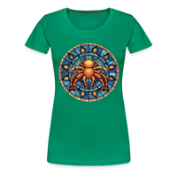 Thumbnail for Women’s Mosaic Cancer Premium T-Shirt - kelly green