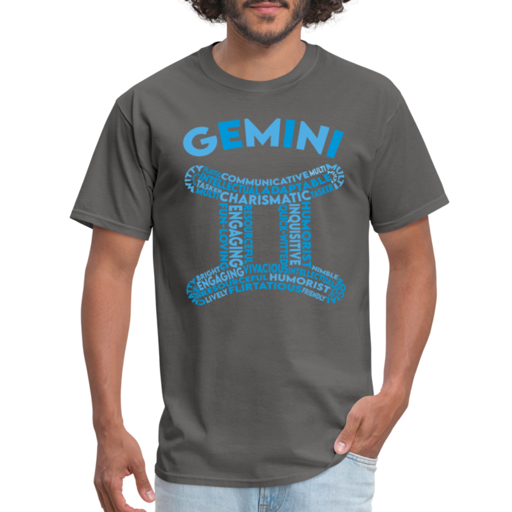 Men's Power Words Gemini Classic T-Shirt - charcoal