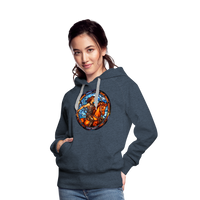 Thumbnail for Women’s Mosaic Sagittarius Premium Hoodie - heather denim