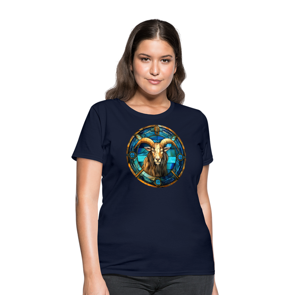 Women's Mosaic Capricorn T-Shirt - navy