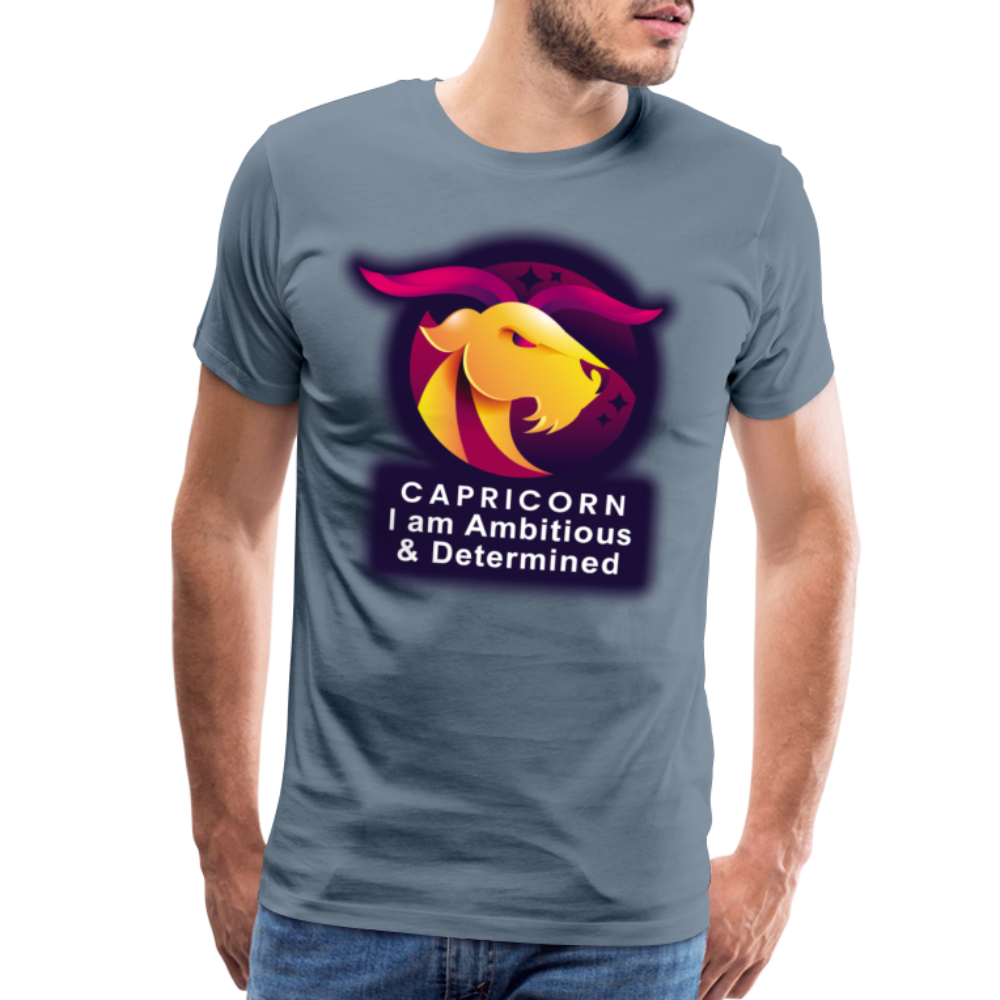 Men's Glow Capricorn Premium T-Shirt - steel blue