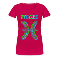 Thumbnail for Women's Power Words Pisces Premium T-Shirt - dark pink