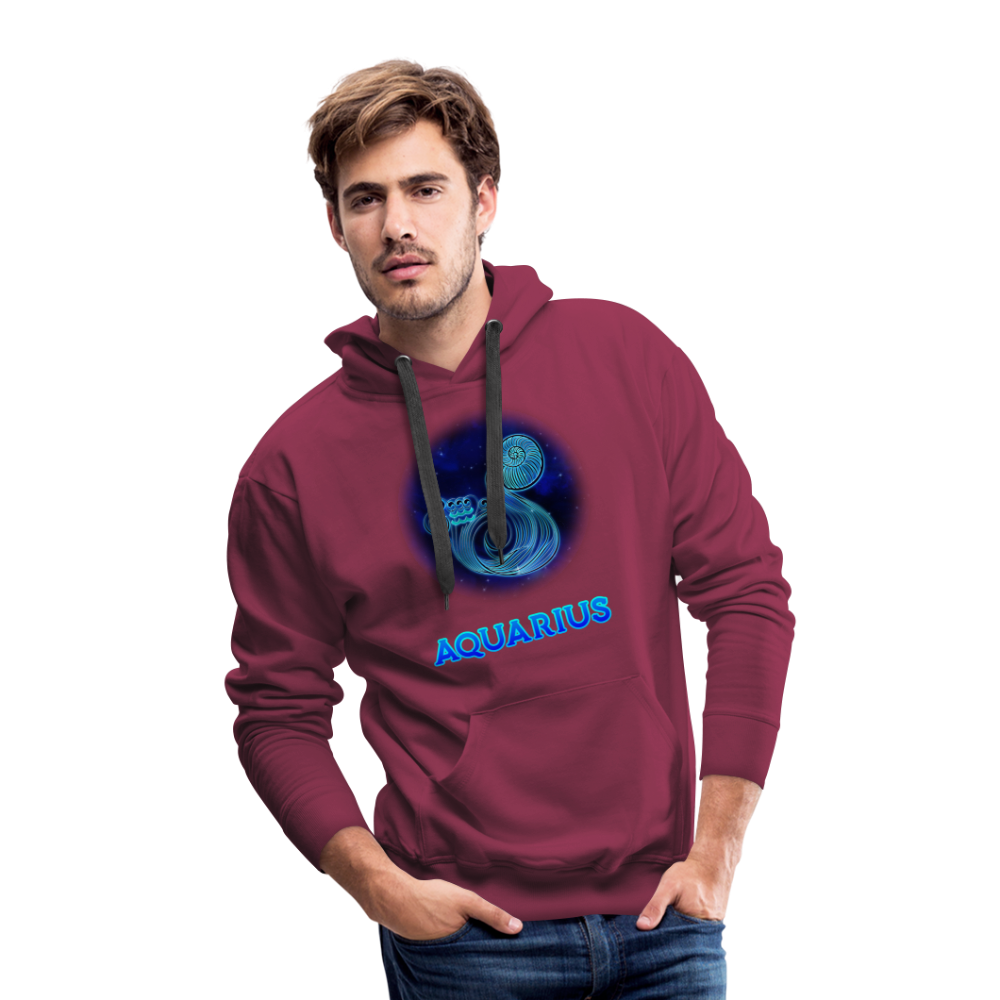 Men’s Aquarius Premium Hoodie - burgundy