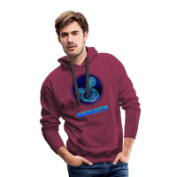 Thumbnail for Men’s Aquarius Premium Hoodie - burgundy