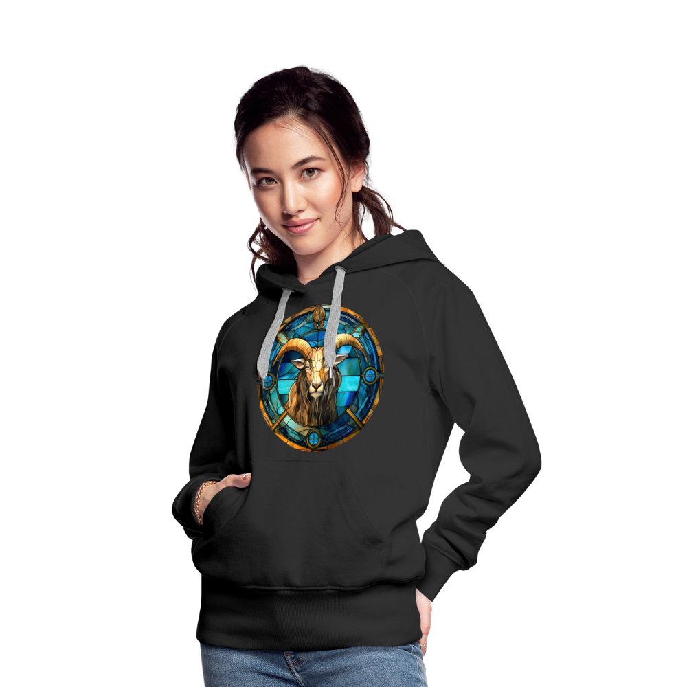 Women’s Mosaic Capricorn Premium Hoodie - black