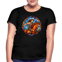 Thumbnail for Women's Mosaic Sagittarius Relaxed Fit T-Shirt - black