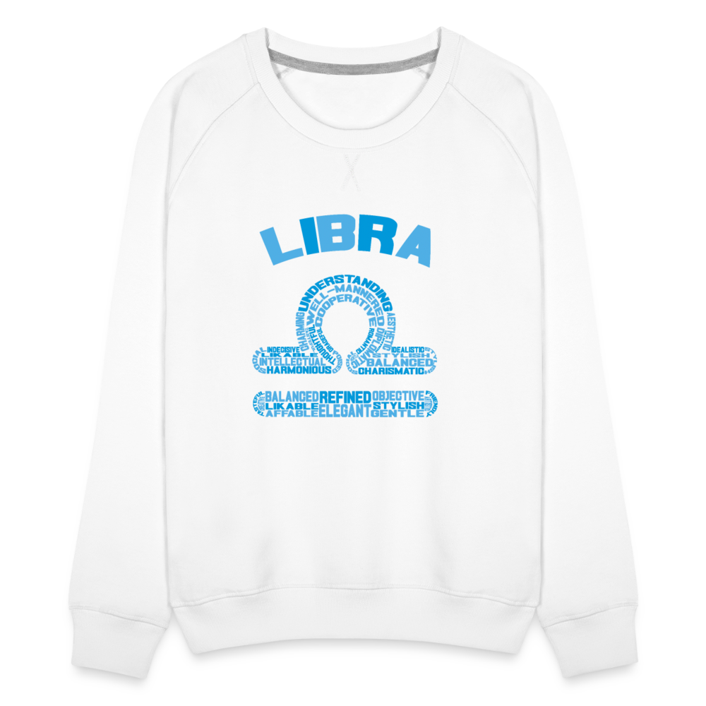 Women's Power Words Libra Premium Sweatshirt - white