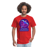 Thumbnail for Men's Neon Sagittarius Classic T-Shirt - red