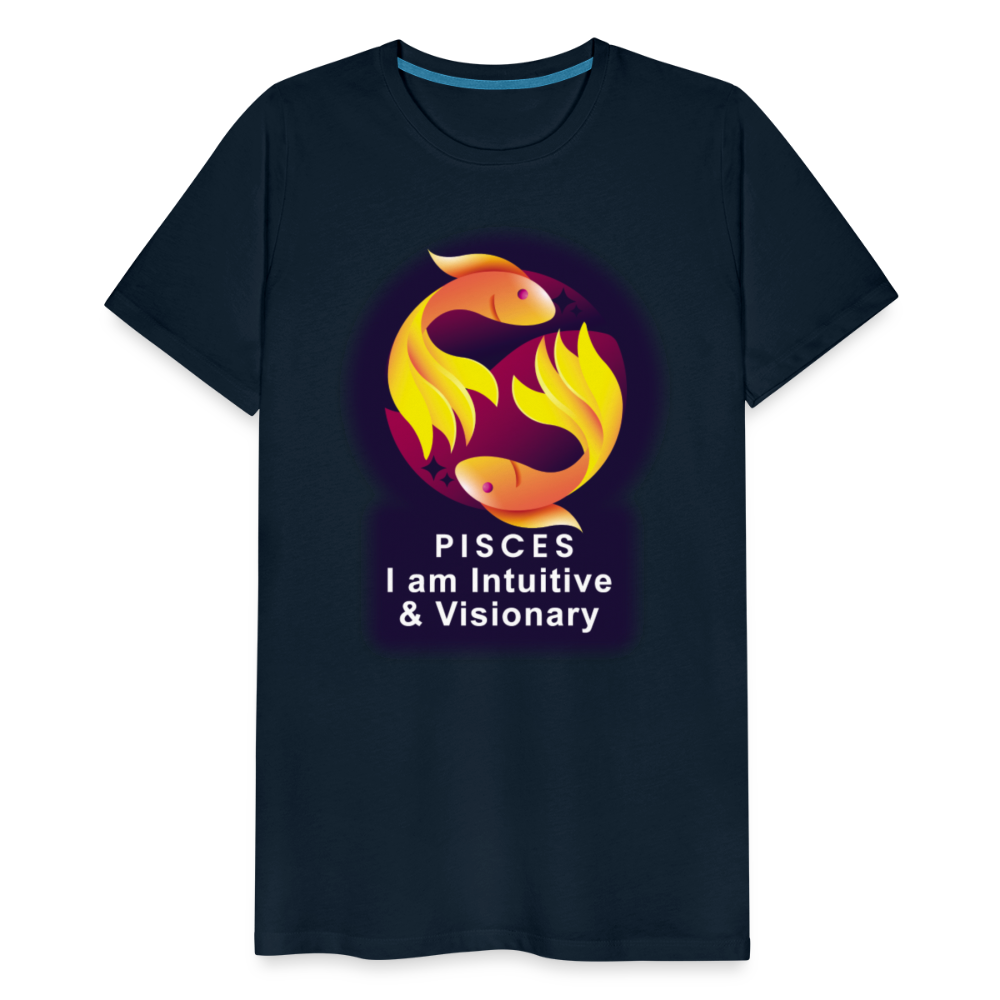 Men's Glow Pisces Premium T-Shirt - deep navy