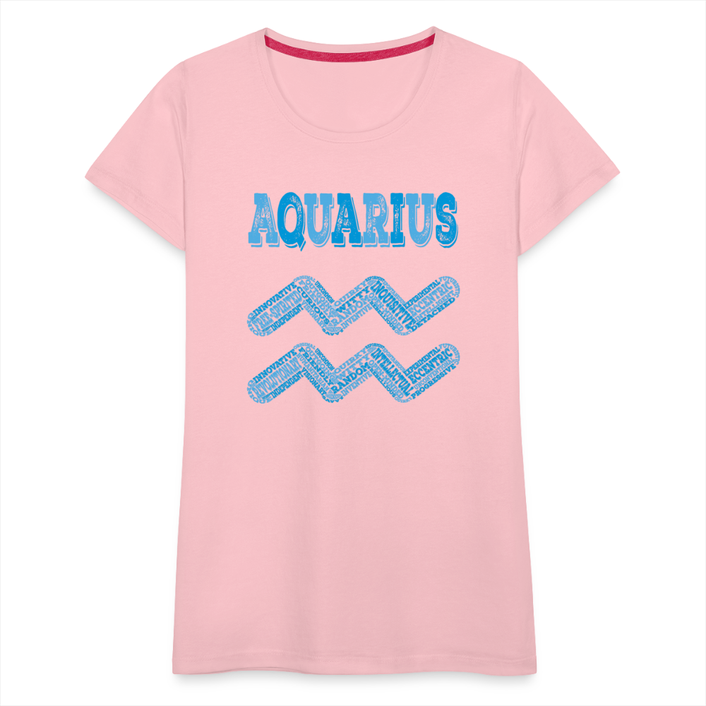 Women's Power Words Aquarius Premium T-Shirt - pink