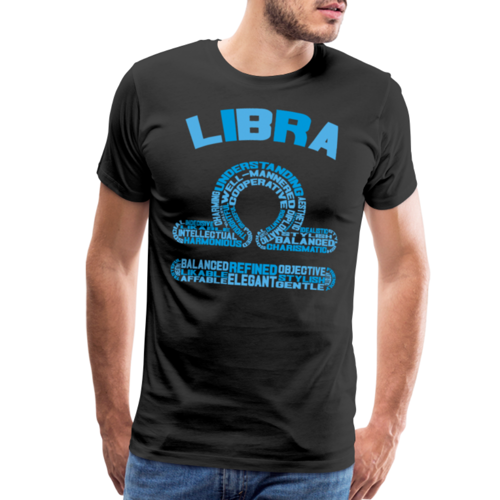 Men's Power Words Libra Premium T-Shirt - black