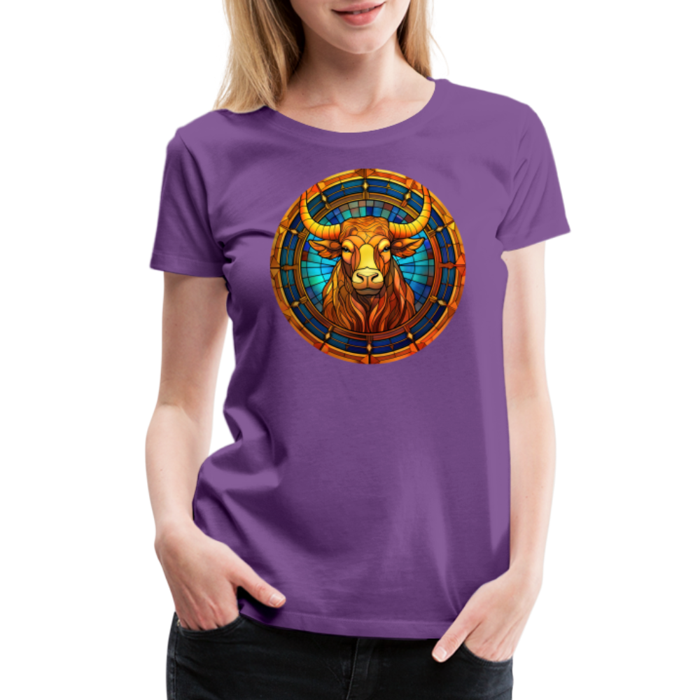 Women’s Mosaic Taurus Premium T-Shirt - purple