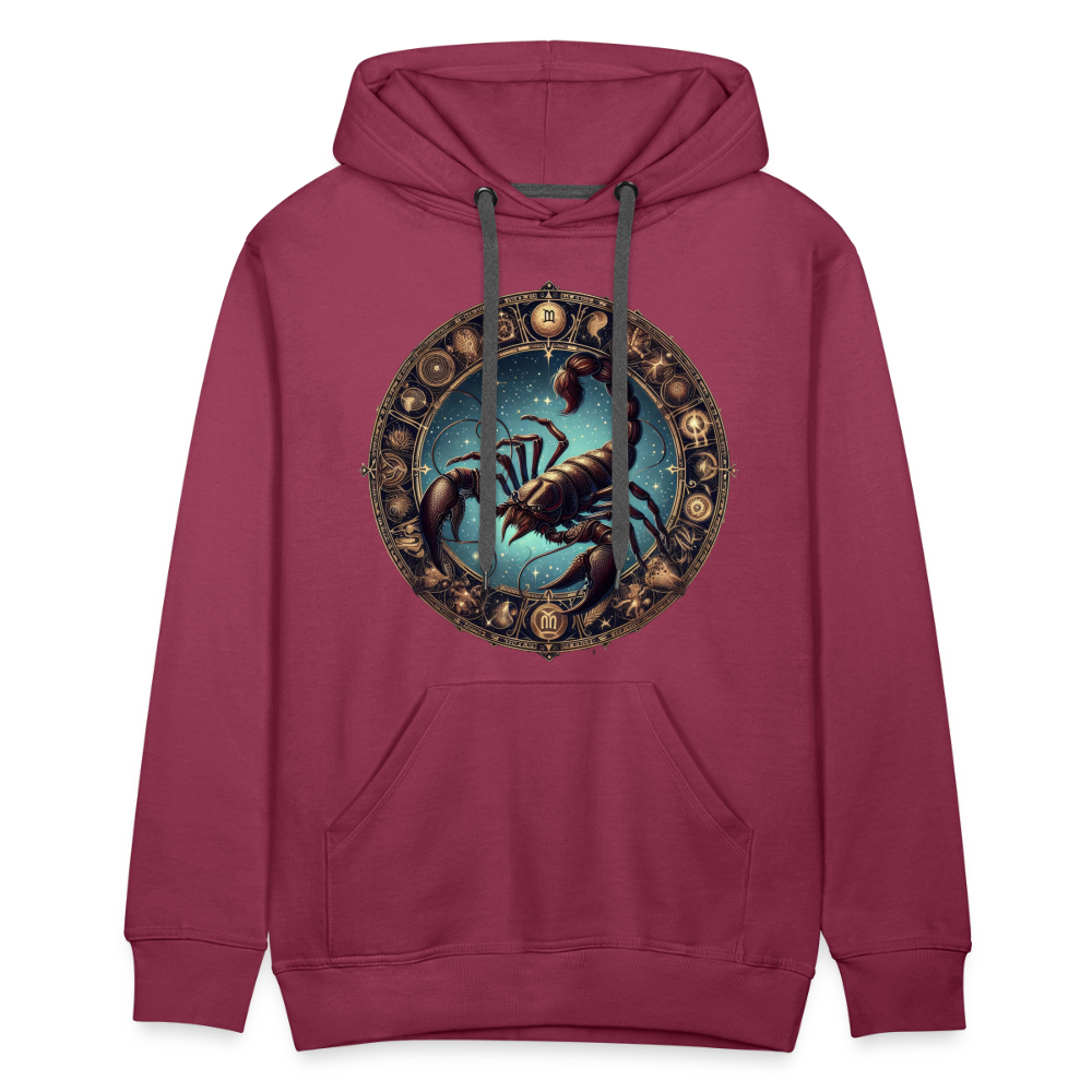 Men’s Mythical Scorpio Premium Hoodie - burgundy