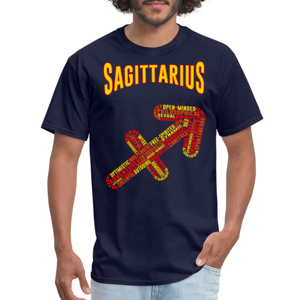 Men's Power Words Sagittarius Classic T-Shirt - navy