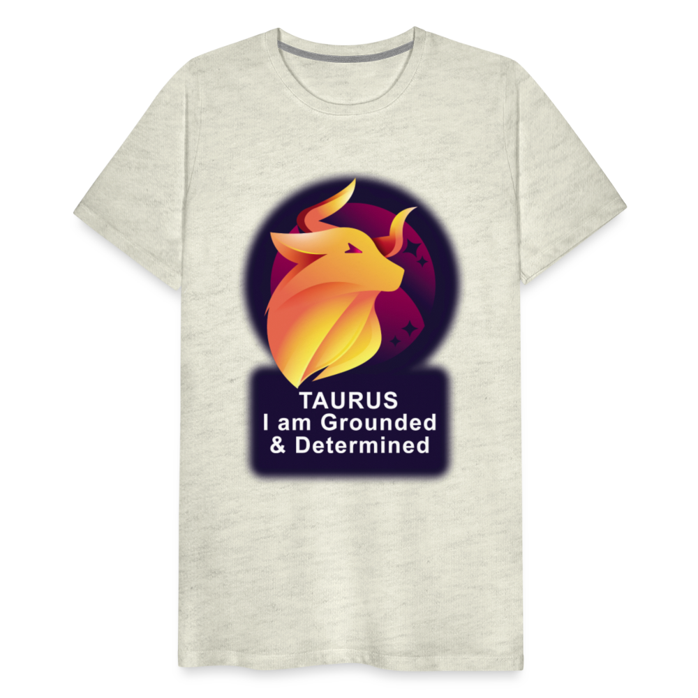 Men's Glow Taurus Premium T-Shirt - heather oatmeal