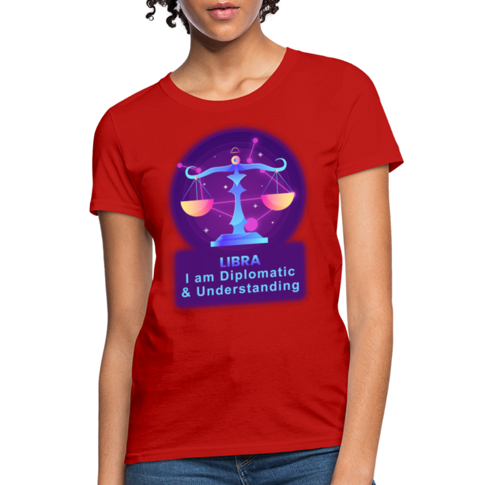 Women's Neon Libra T-Shirt - red