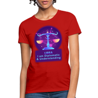 Thumbnail for Women's Neon Libra T-Shirt - red