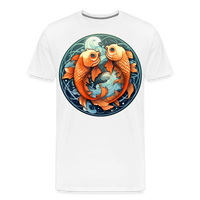 Thumbnail for Men's Symbol Pisces Premium T-Shirt - white