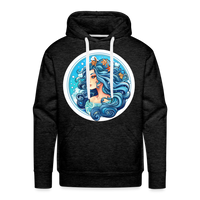 Thumbnail for Men’s Symbol Aquarius Premium Hoodie - charcoal grey