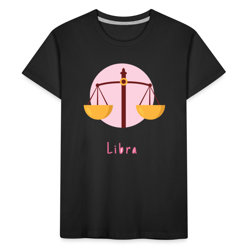 Kid’s Astro Toon Libra Premium Organic T-Shirt - black