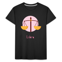 Thumbnail for Kid’s Astro Toon Libra Premium Organic T-Shirt - black