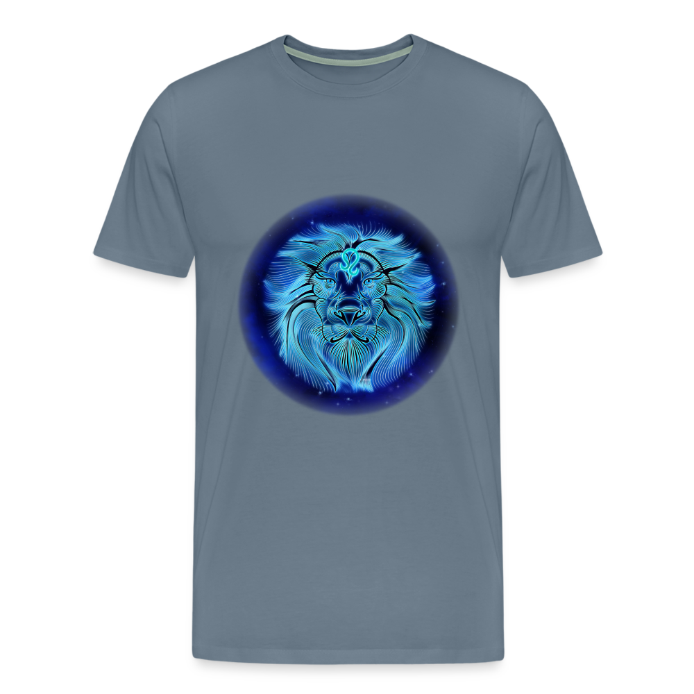 Men's Leo Premium T-Shirt - steel blue