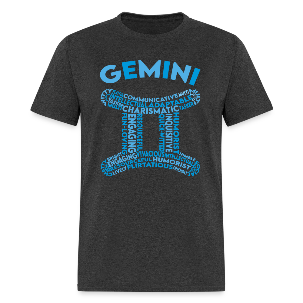 Men's Power Words Gemini Classic T-Shirt - heather black