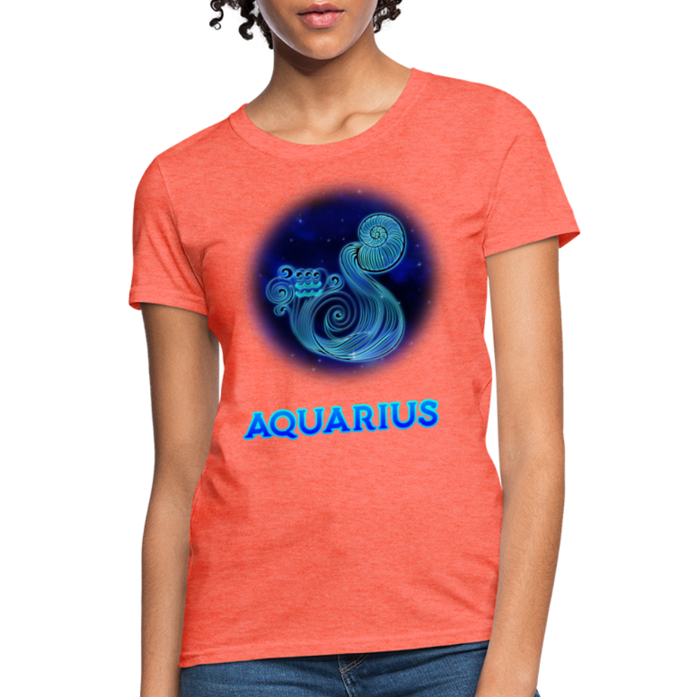 Women's Stellar Aquarius T-Shirt - heather coral