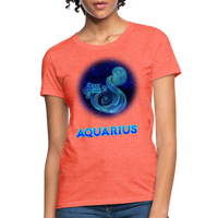 Thumbnail for Women's Stellar Aquarius T-Shirt - heather coral