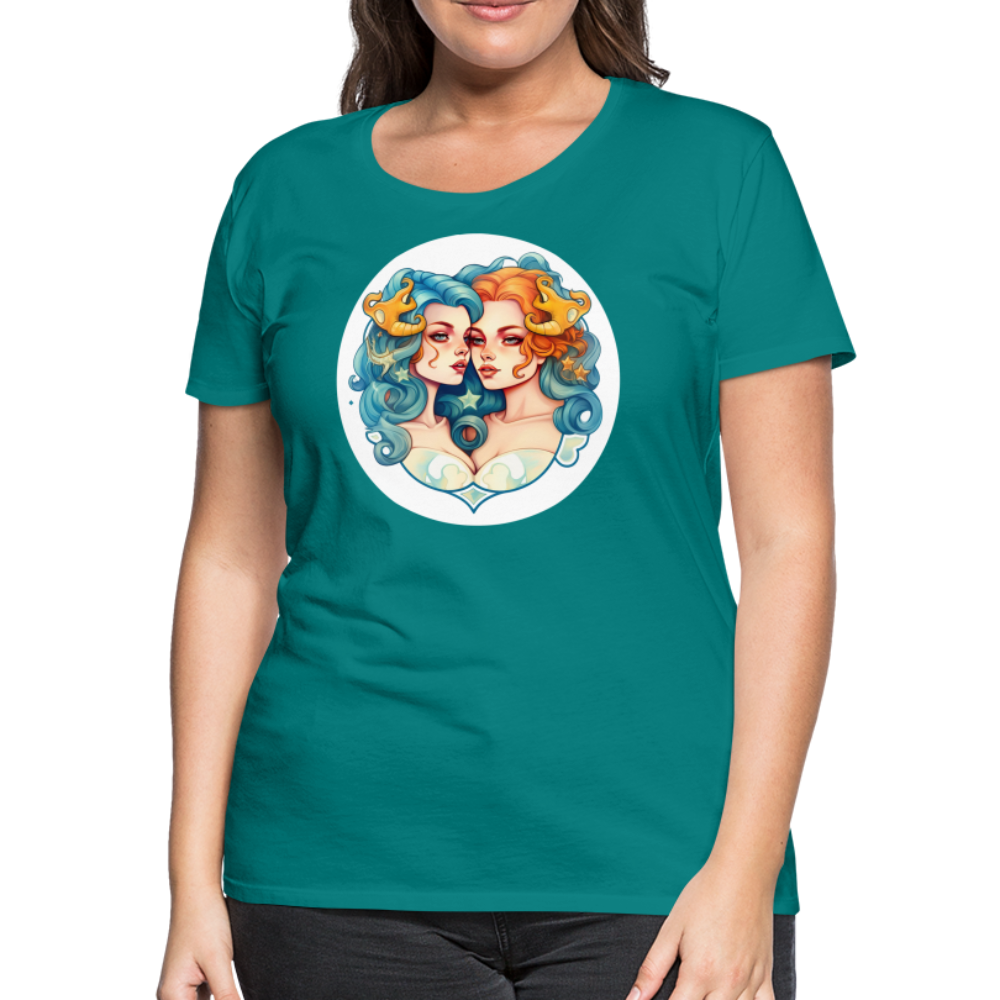 Women’s Symbol Gemini Premium T-Shirt - teal