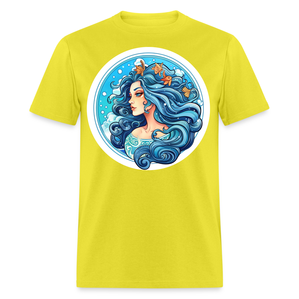 Men's Symbol Aquarius Classic T-Shirt - yellow