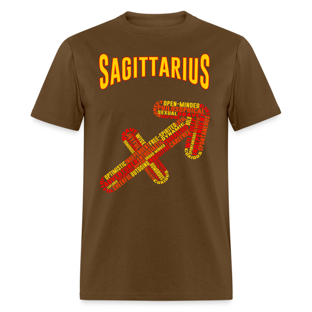 Men's Power Words Sagittarius Classic T-Shirt - brown