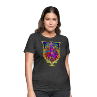 Thumbnail for Women's Cosmic Aries Design T-Shirt - heather black