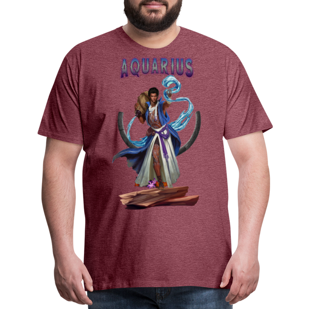 Men's Astral Aquarius Premium T-Shirt - heather burgundy