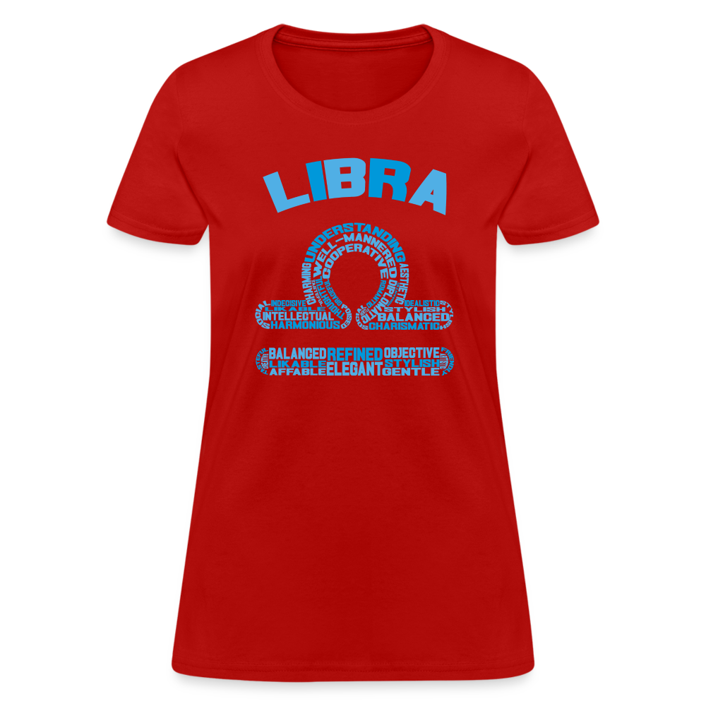 Women's Power Words Libra T-Shirt - red