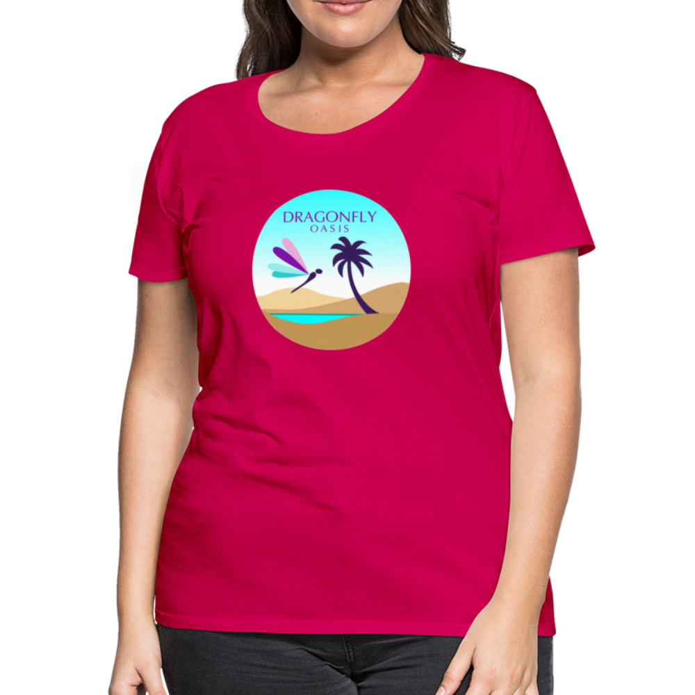 Women's Dragonfly Oasis V.2 Premium T-Shirt - dark pink