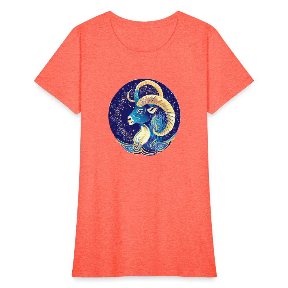 Women's Mythical Capricorn T-Shirt - heather coral