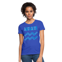 Thumbnail for Women's Power Words Aquarius T-Shirt - royal blue