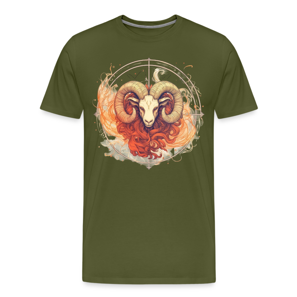 Men's Mythical Aries Premium T-Shirt - olive green