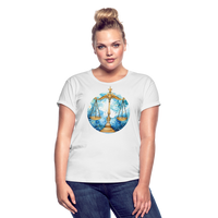 Thumbnail for Women's Mythical Libra Relaxed Fit T-Shirt - white